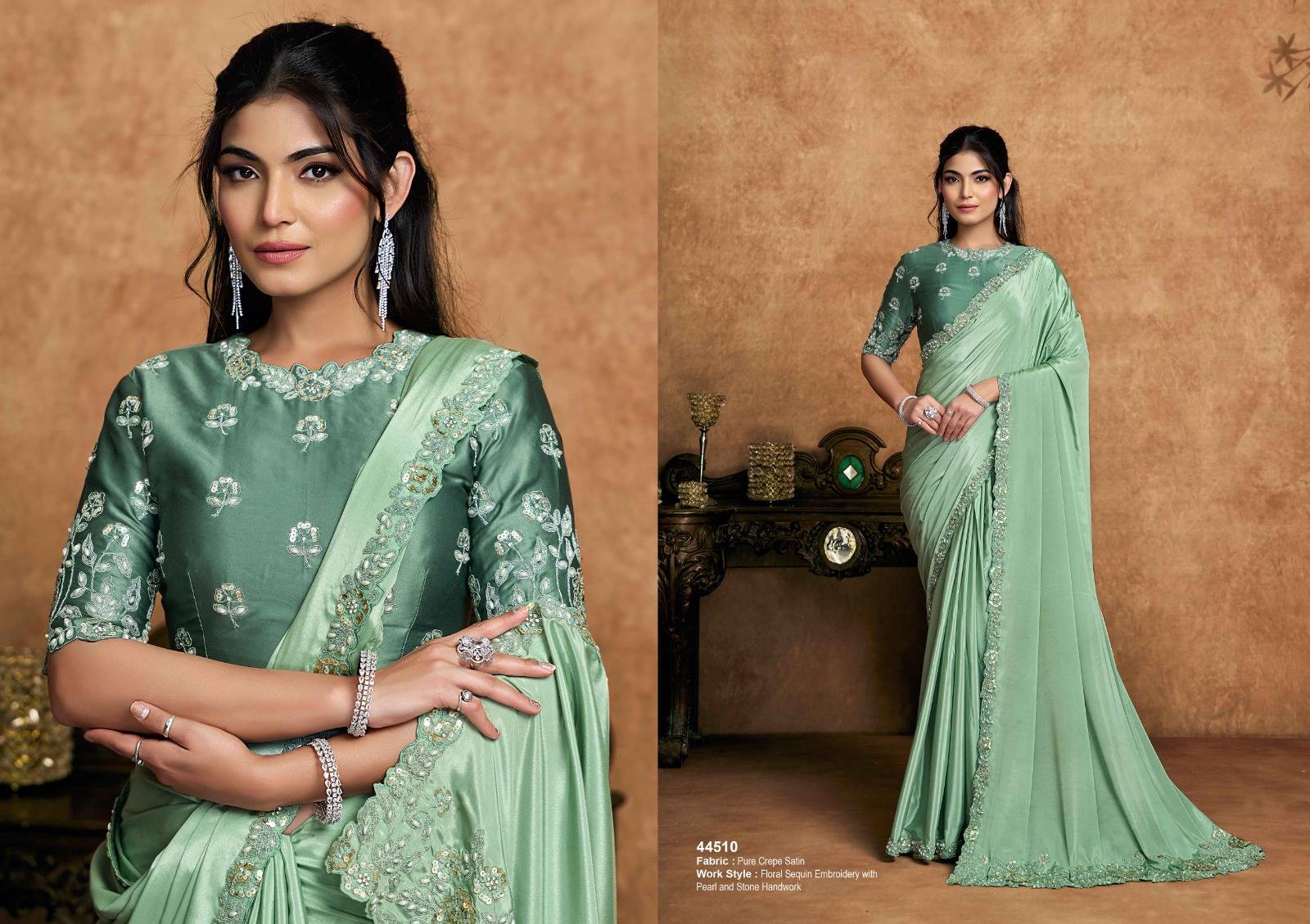 NORITA 44500 SEHER By MAHOTSAV 44501 to 44512 Series Indian Traditional Beautiful Stylish Fancy Colorful Party Wear & Occasional Wear Silk Sarees At Wholesale Price